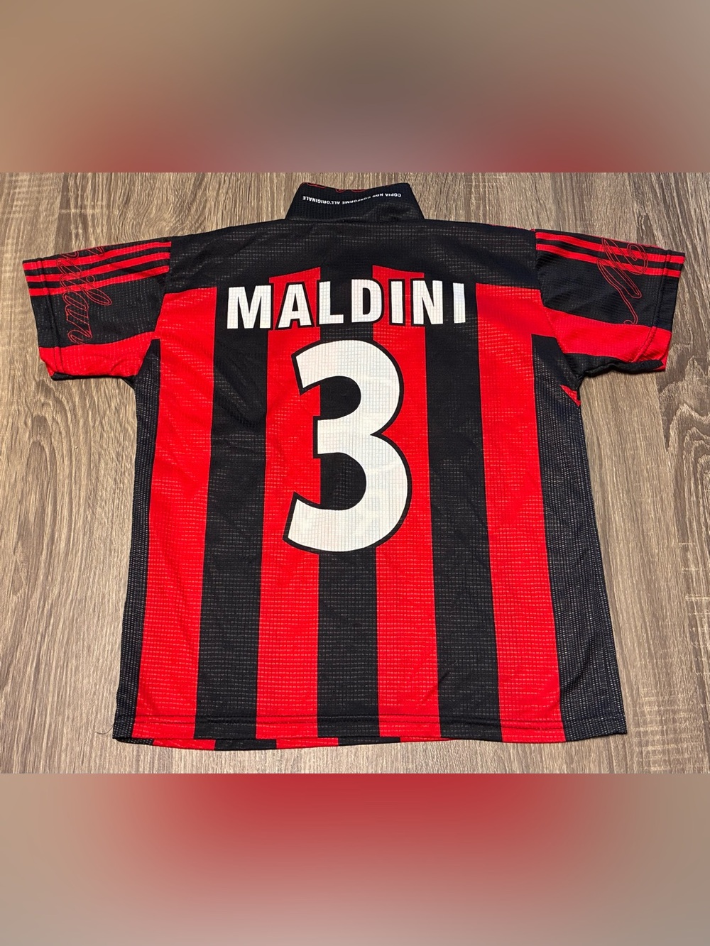 AC Milan Paolo Maldini #3 Home Jersey Youth Kids Size 10A Soccer Football